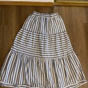 Striped Blue and White Women's Skirt